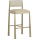 Bayard 40.5 inch Antique Brass / Napa Beige / Santa Cruz Oatmeal Barstool